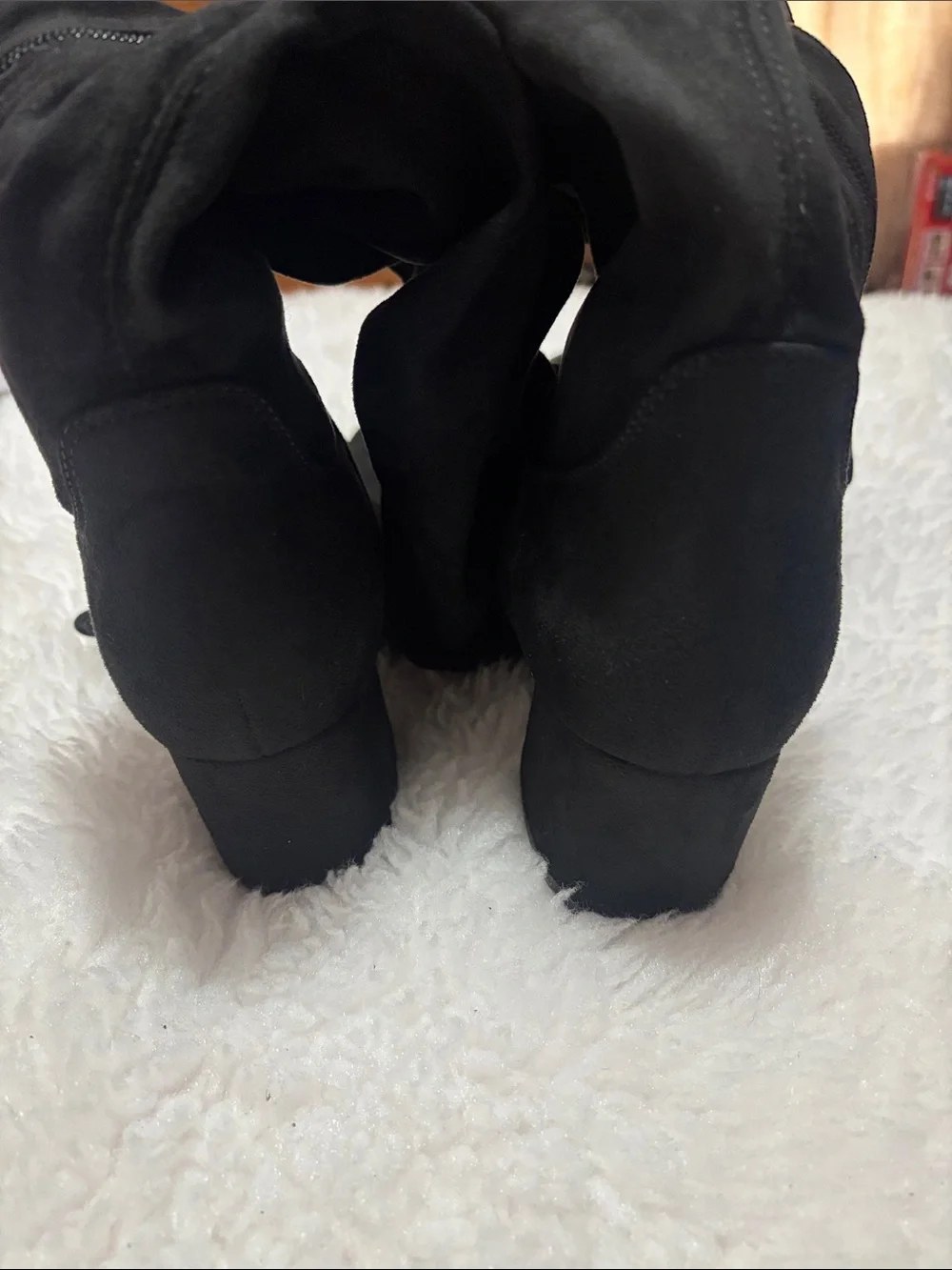 Dream Pairs Black Over-the-Knee Block Heel Boots